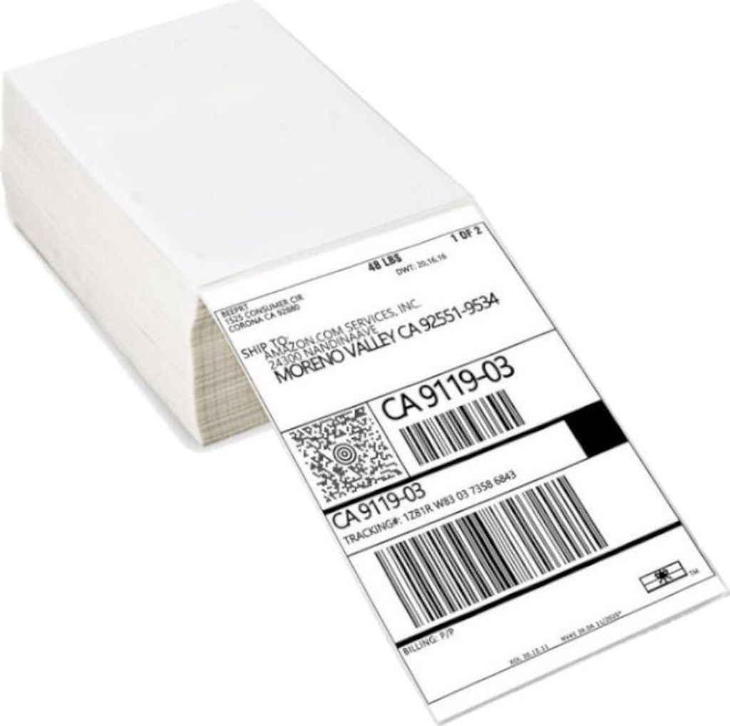 Trade-Shop 900 Stück Thermo Versand Etiketten Zickzackfalz Leporello 103x150 kompatibel mit DHL 910-300-400 / perforiert, selbstklebend, weiß, matt