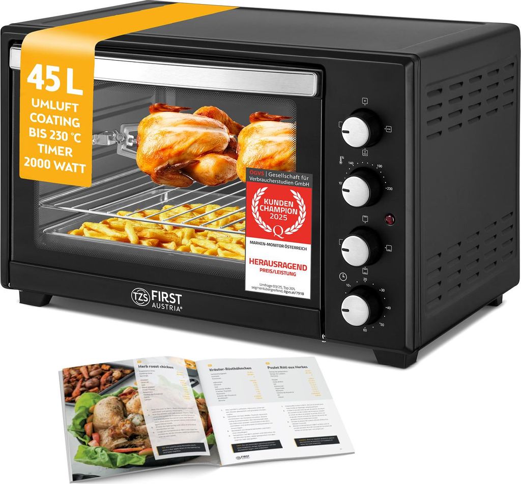 TZS First Austria - Mini Backofen 45L 2000W - Produktbild 