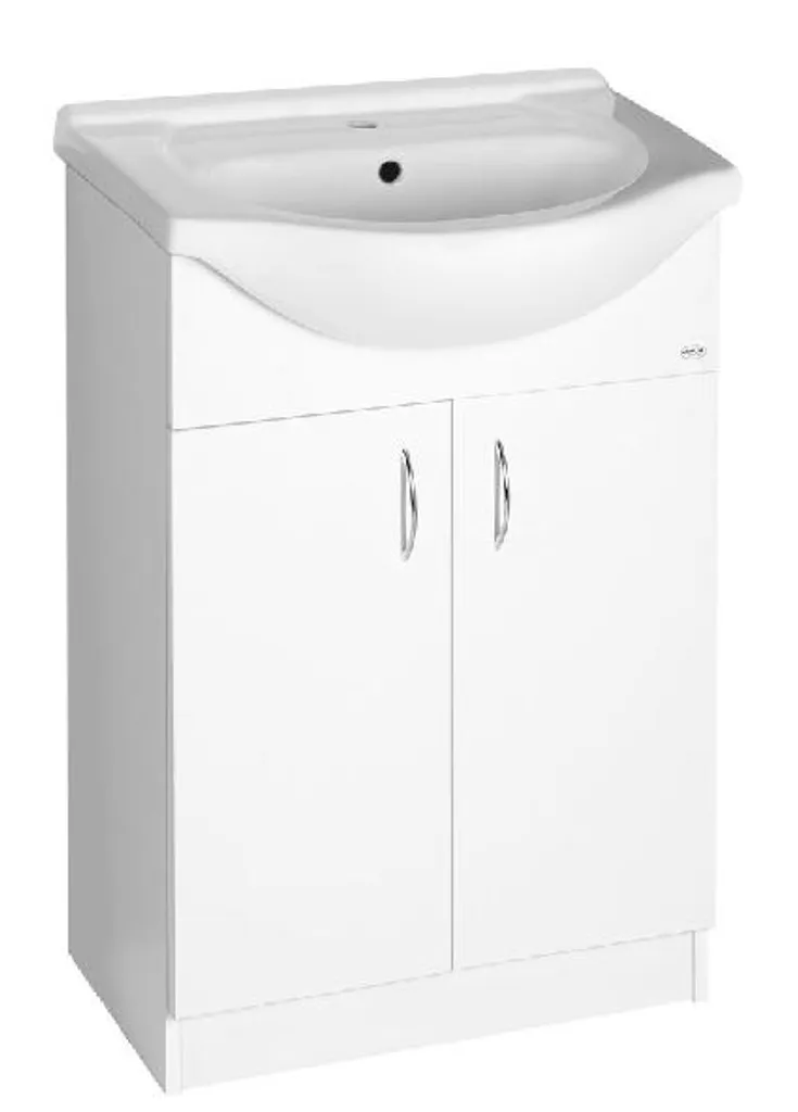 Mobile Bagno Bianco Opaco Aqualine Simplex Eco SIME600 | 56cm