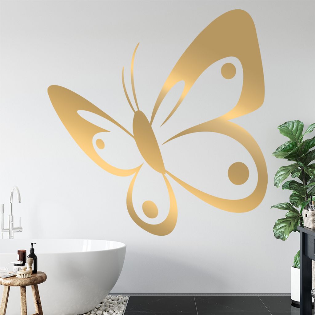 Schmetterling Nr. 3 Wandtattoo in 6 Größen - Wandaufkleber Wall Sticker - Dekoration, Küche, Wohnzimmer, Schlafzimmer, Badezimmer