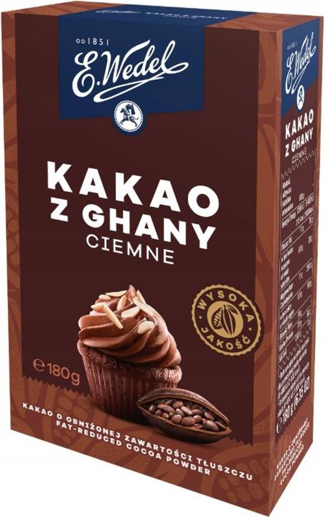 E. Wedel Kakao ciemne z Ghany 180g Zdjęcie produktu 