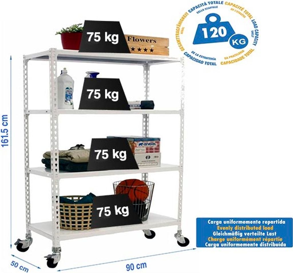 SIMONCLICK MOBILE 4/500 1500 BRANCO/BRANCO Metallregal