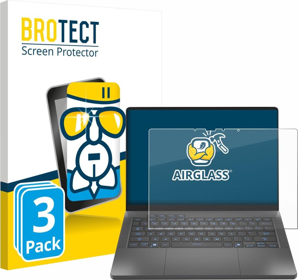 3x BROTECT Schutzglas für ASUS ROG Zephyrus G14 2025 GA403 Schutzfolie Panzer Folie Glas Display Schutz klar