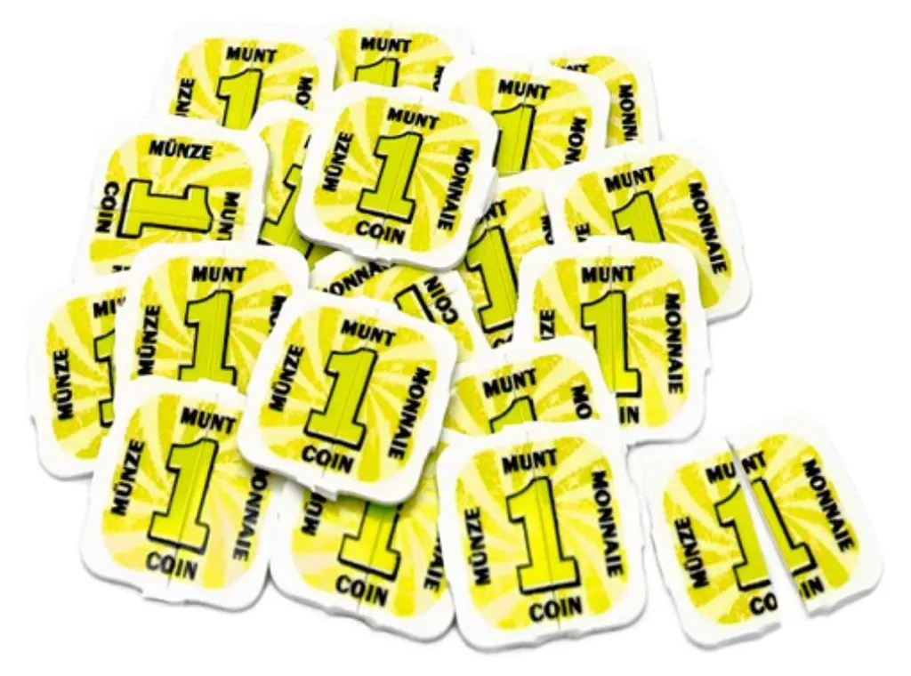 Jetons pour événements et concerts CombiCraft jaunes lot de 1000 unités