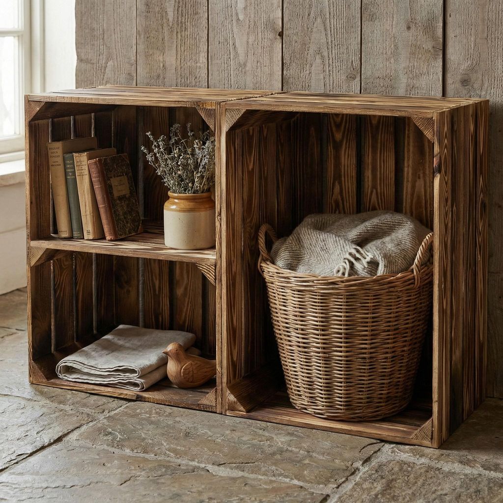 Holzkisten Set geflammt 50x40x30cm