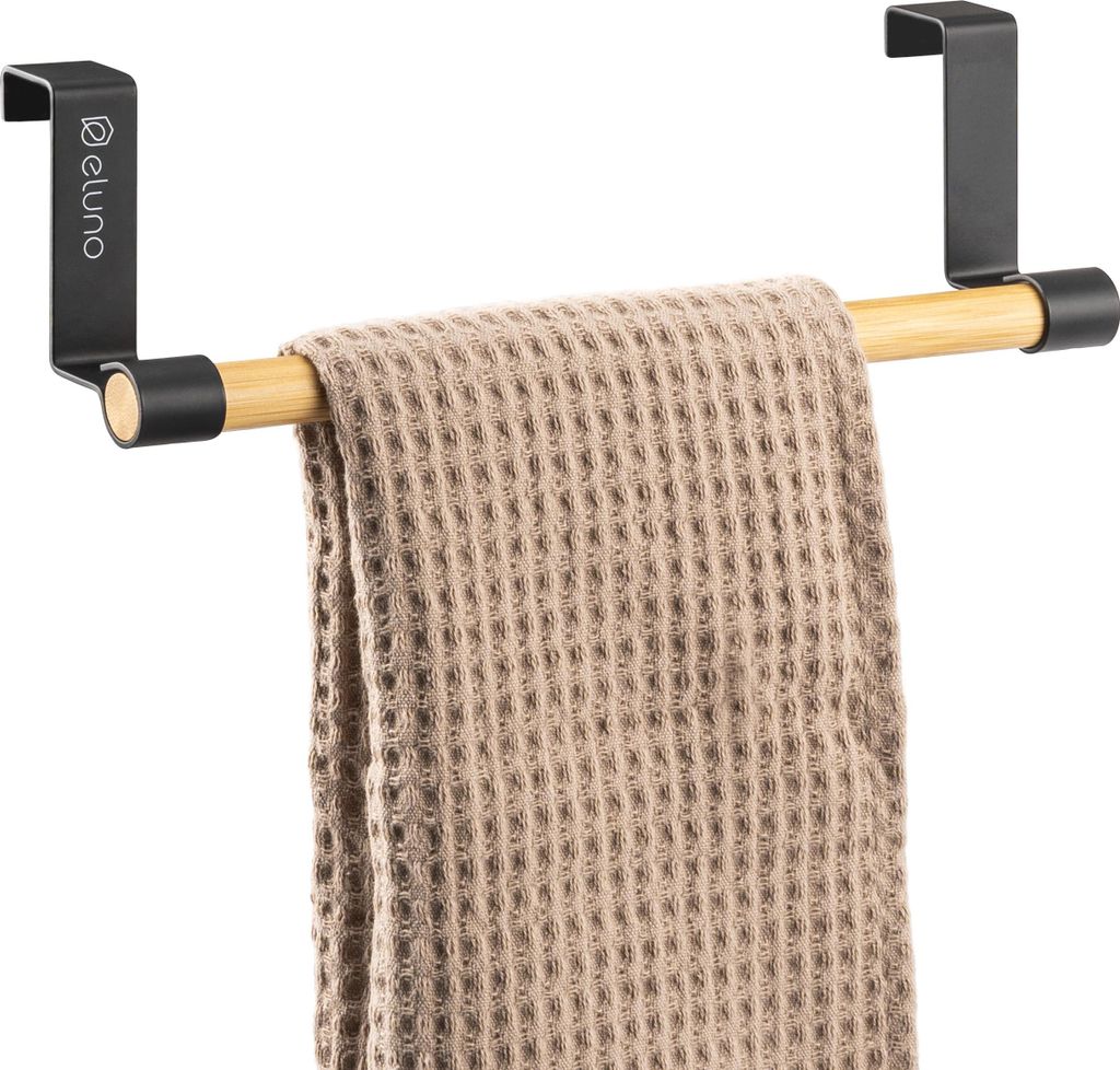 eluno Porte-serviettes en bambou sans percer à accrocher Image du produit 