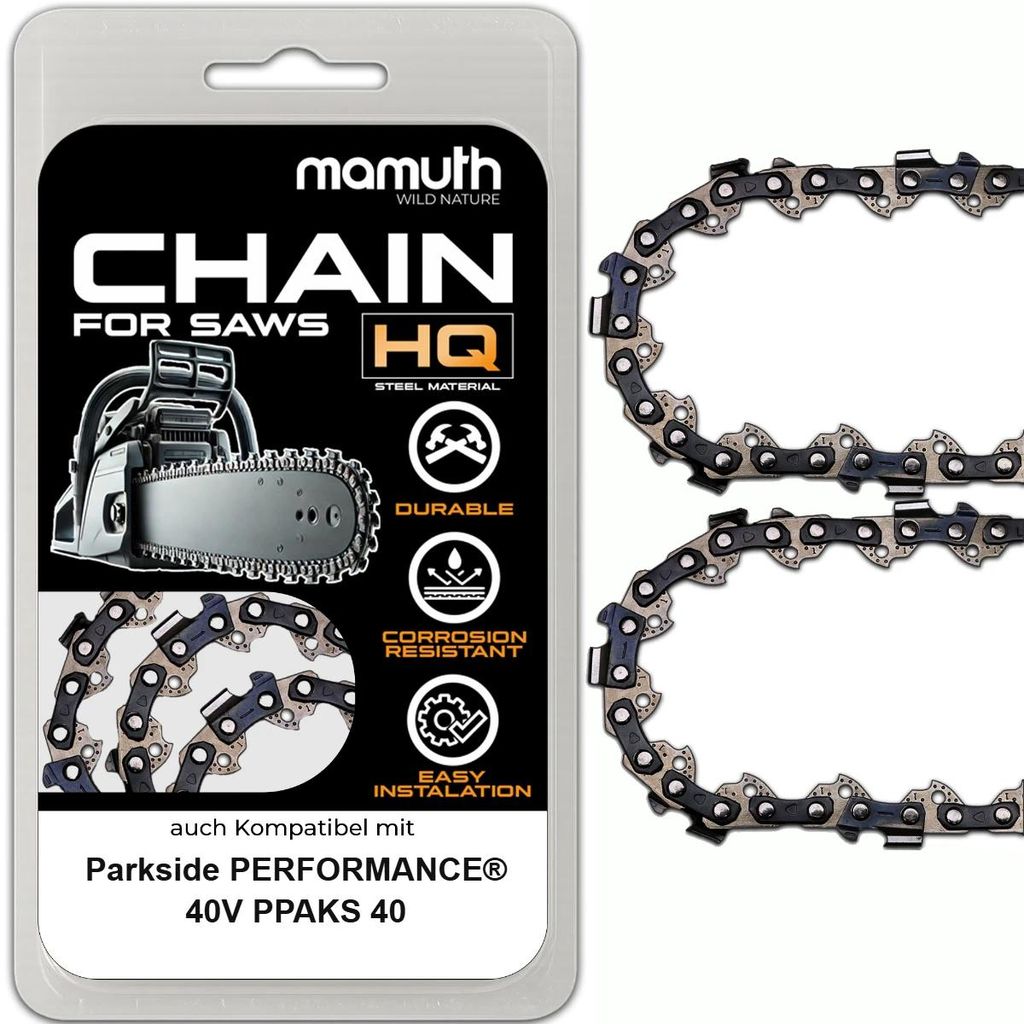 2x Sägekette 30cm 1,1mm 3/8" 46TG für Parkside PPAKS 40-Li Produktbild 