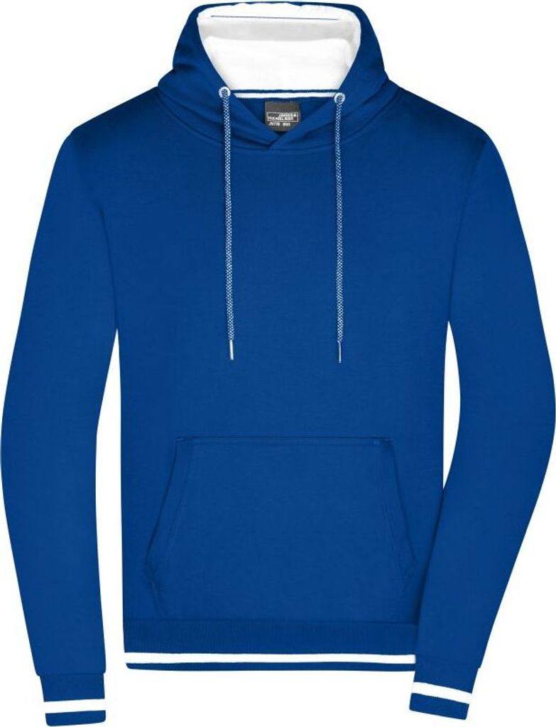 Men's Club Hoody Kapuzensweat im modischen Design royal/white, Gr. XXL
