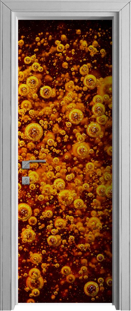 Tür Selbstklebende 70x210 cm Türfolie Türtapete Klebefolie - Makro Bierblasen