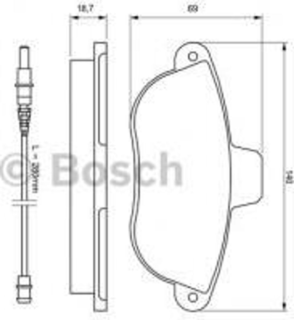 Bosch Bremsbelagsatz, Scheibenbremse 0 986 424 415