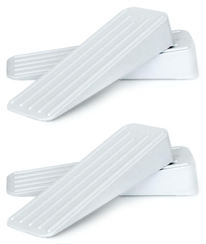 Premium-Türstopper, 4er-Pack – Strapazierfähige, rutschfeste Gummikeile in Weiß, für alle Oberflächen, Türkeile für den Innen- und Außenb...