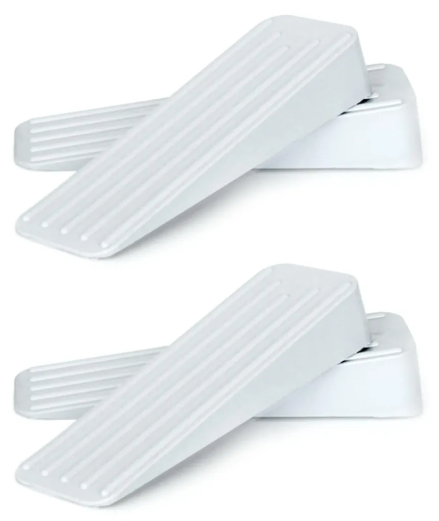 Butée de porte pour intérieur et extérieur lot de 4 cales blanches sol