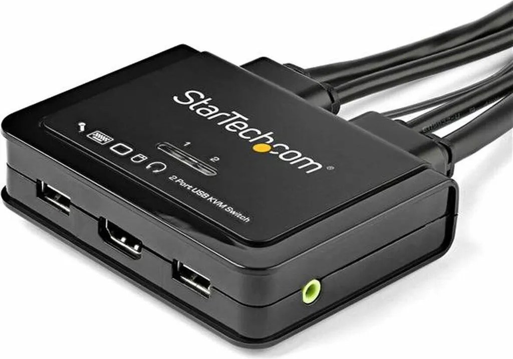 Switch KVM pour Télétravail - Contrôlez 2 PC avec 1 Écran HDMI 4K USB