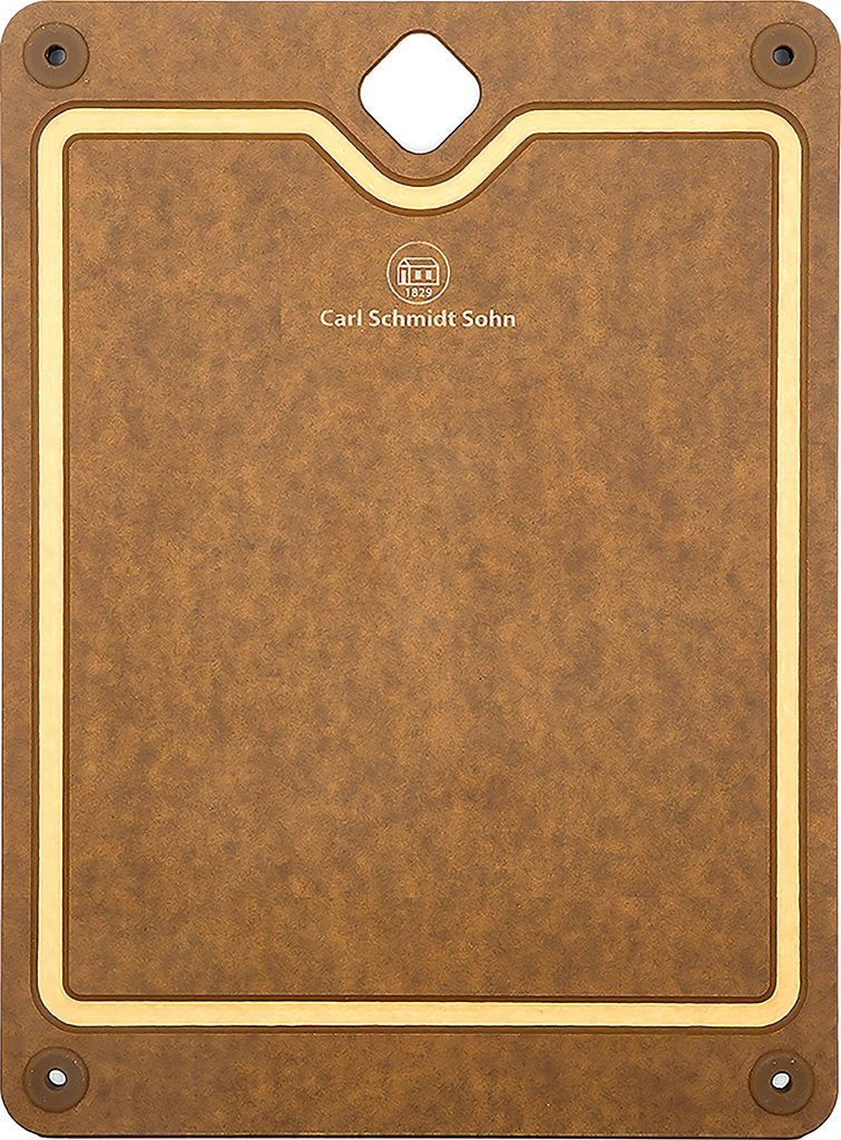CELLE Schneidebrett, Durchmesser: 44 x 32,5 x 0,9 cm, Zellulosenfaser und Silikonkautschuk