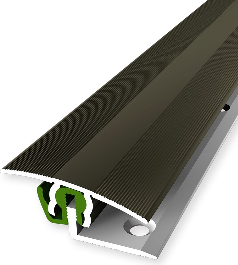 PROVISTON | Übergangsprofil | Parkettausgleich | Breite: 38 mm | Höhenausgleich: 7 - 18 mm | Länge: 900 mm | Aluminiumprofil | Bronze | 1 Stück