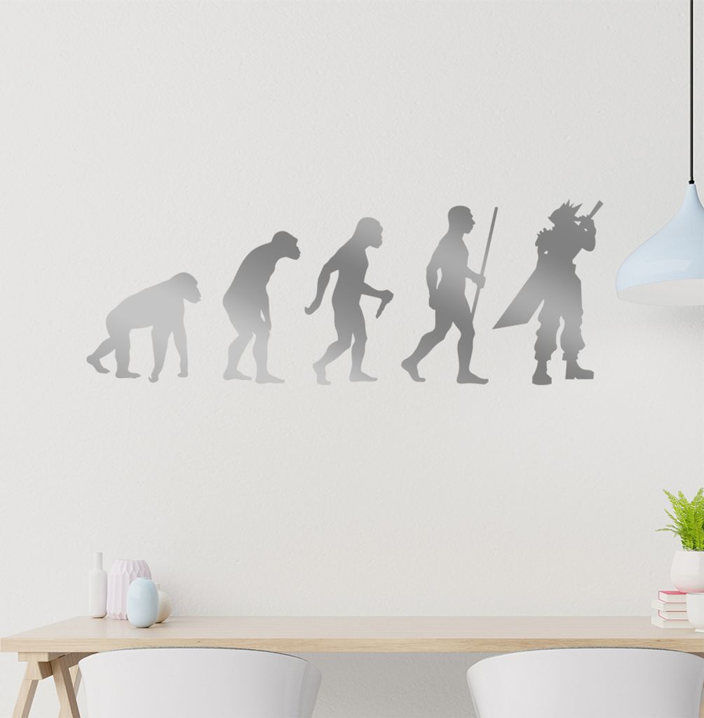 RPG Hero Fantasy Evolution Wandtattoo Wandaufkleber Wall Sticker - Dekoration, Küche, Wohnzimmer, Schlafzimmer, Badezimmer