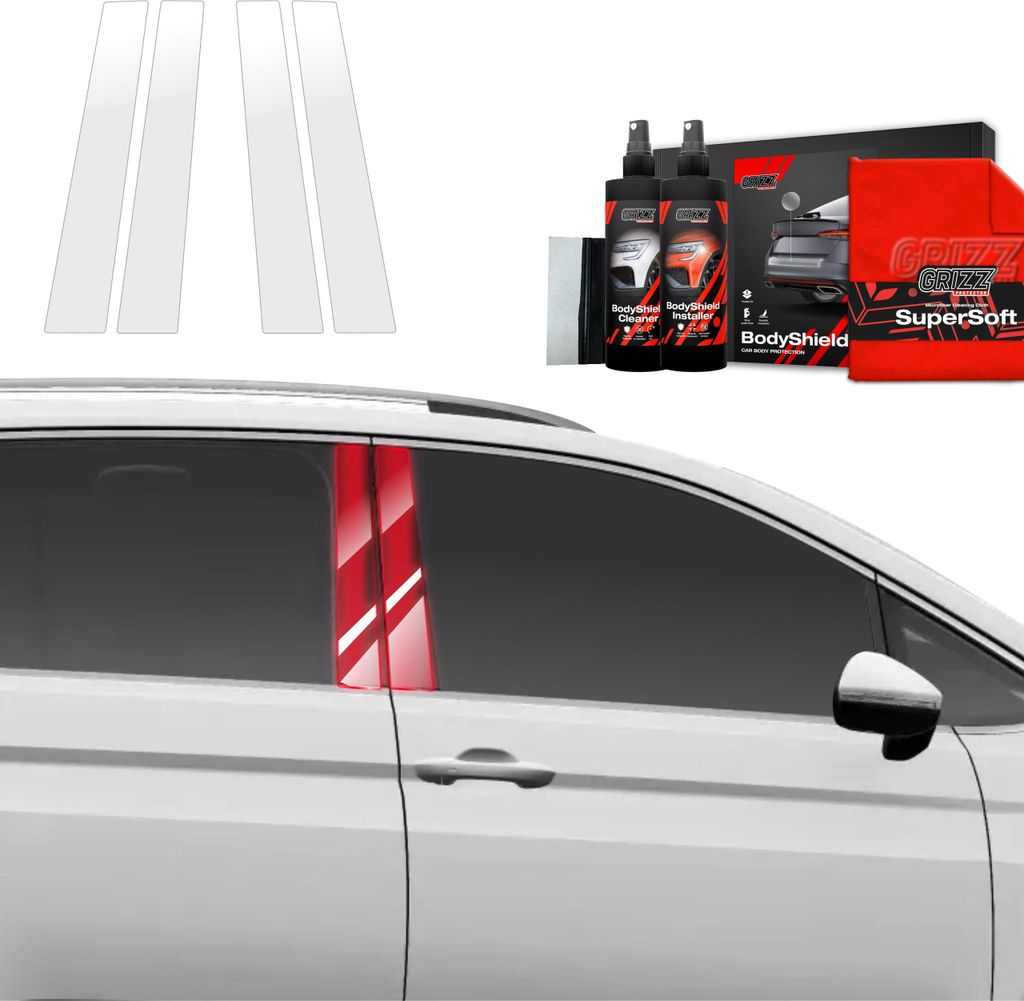 4in1 Schutzfolie Grizz Protector für B-Säule - Volkswagen VW Touran (2024-2025)