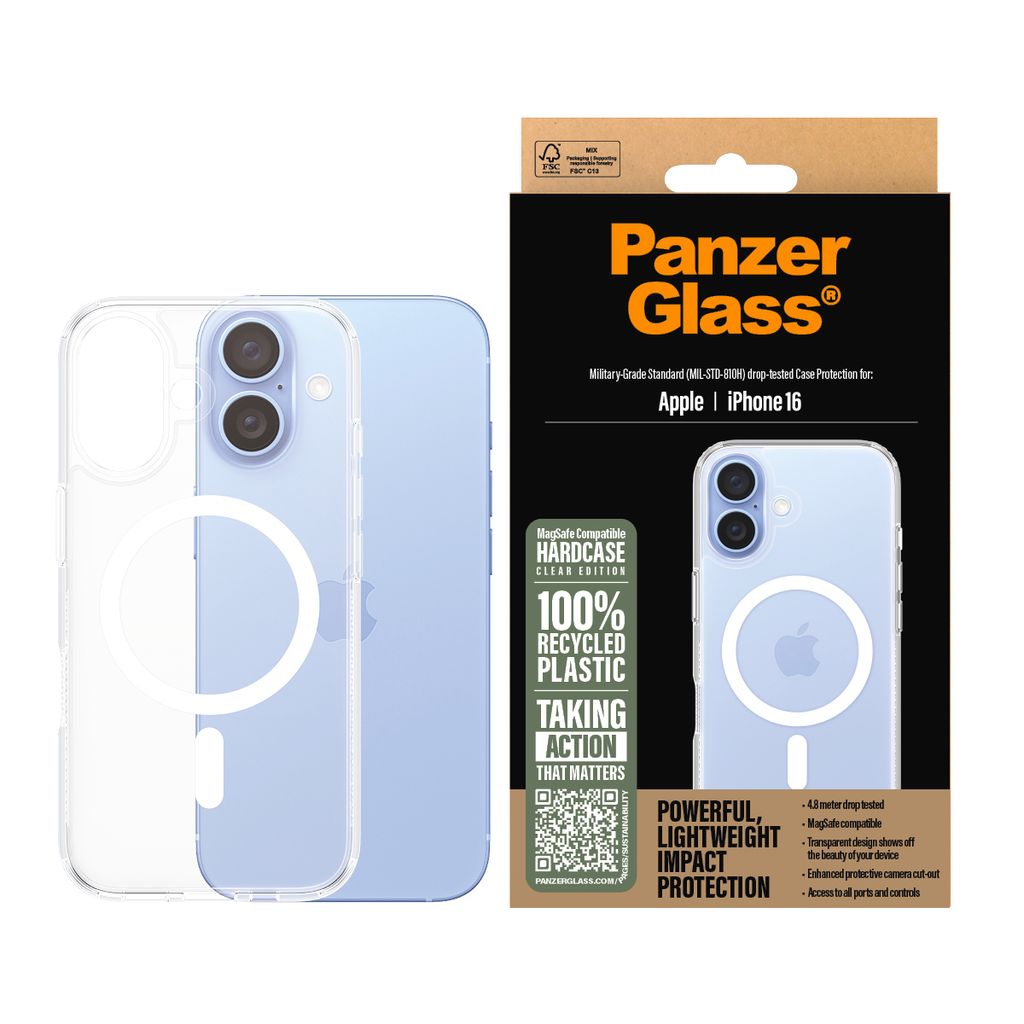PanzerGlass HardCase White MagSAFE iPhone 16