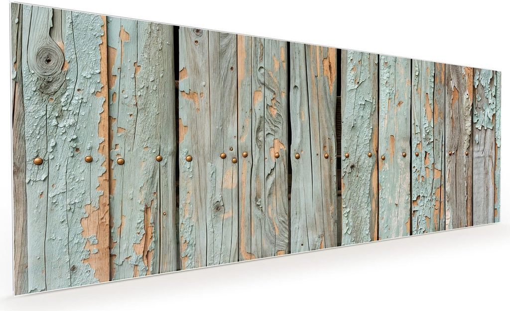 Küchenrückwand Spritzschutz Glas mit Motiv Verwitterte Holzbretter 40 x 40 cm