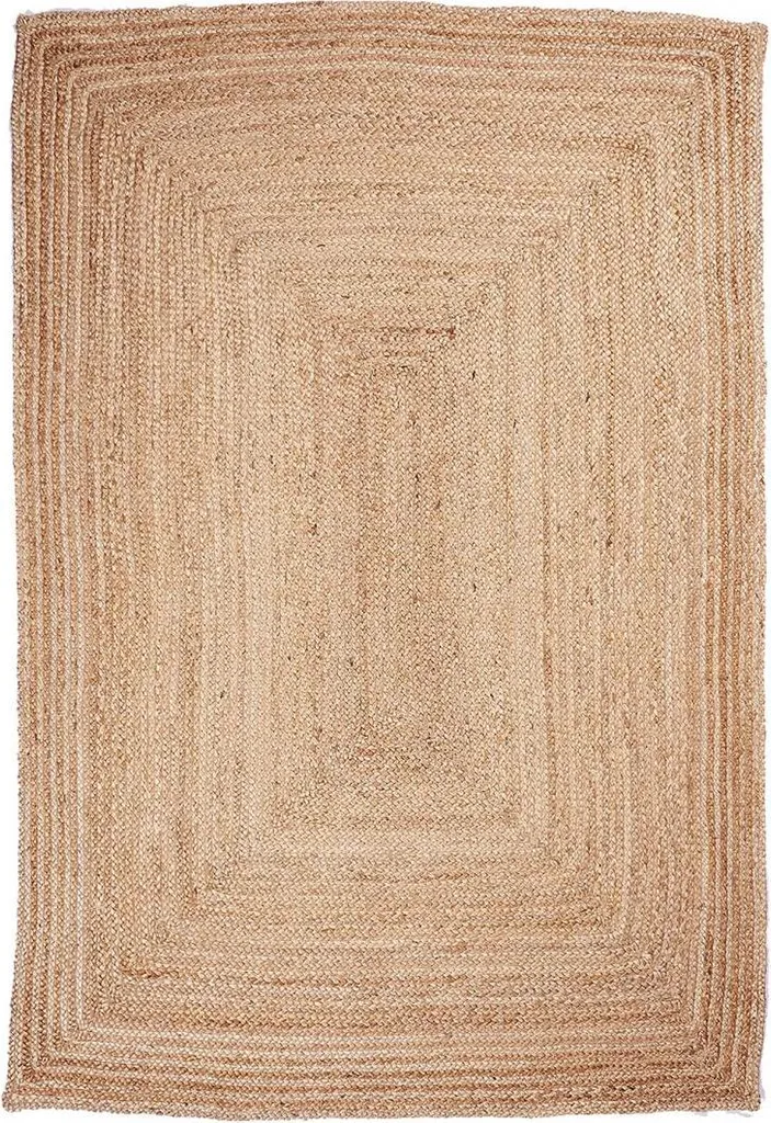 Tapis de Jute Naturel Uni Tissé Main - Idéal Salon et Salle à Manger