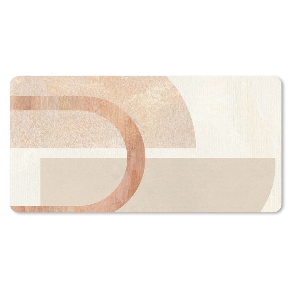 MuchoWow Mauspad Mousepad Marmor - Rosa - Beige 60x30 cm - Mousepads - Maus Mat - Pad - Mausunterlage - Nachhaltig
