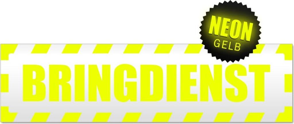 Bringdienst gestreift Magnetschild Schild magnetisch