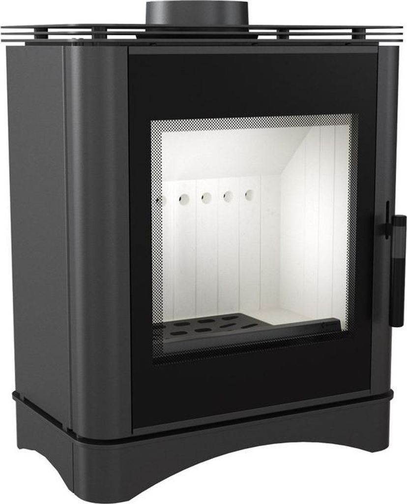 Kaminofen aus Stahl KRATKI VEGA Ø 150 6 kW mit Türfeder