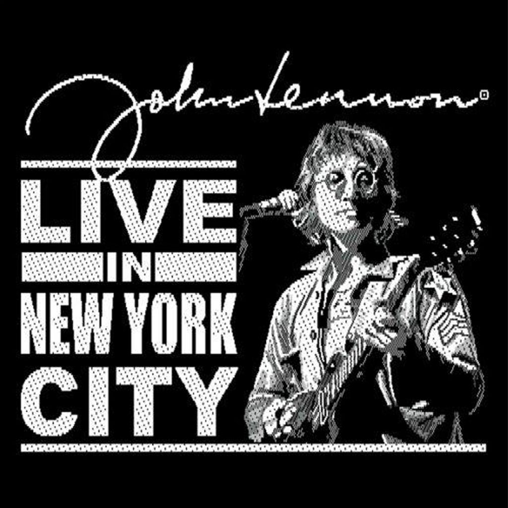John Lennon - Patch "Live In New York City" - Polyester RO6337 (Einheitsgröße) (Schwarz/Weiß)