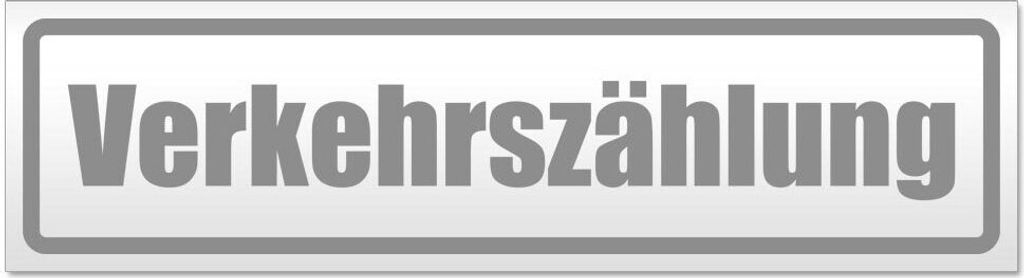 Kiwistar - Autoaufkleber - Grau - 45 x 12 cm - Verkehrszählung - Hinweis Aufkleber Sticker für Auto, Kfz, Fahrrad, PKW, LKW