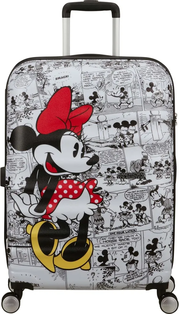Valise TSA American Tourister Wavebreaker Minnie blanche et robuste