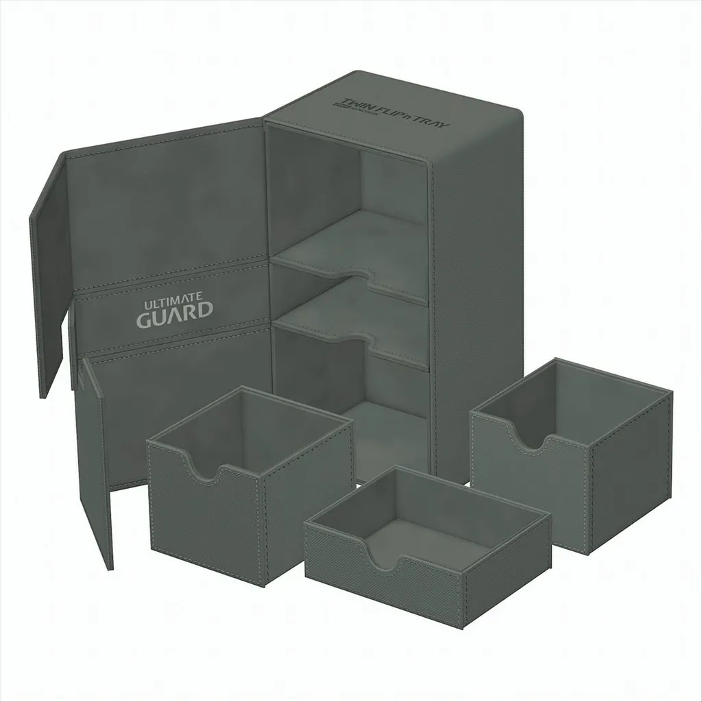 Boîte de rangement double pour cartes Ultimate Guard Xenoskin gris - 2