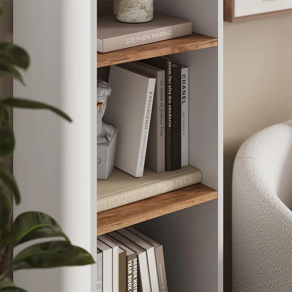 Meuble de rangement cube Vicco Ludus Chêne blanc/Or 36.8x144.9cm 56312