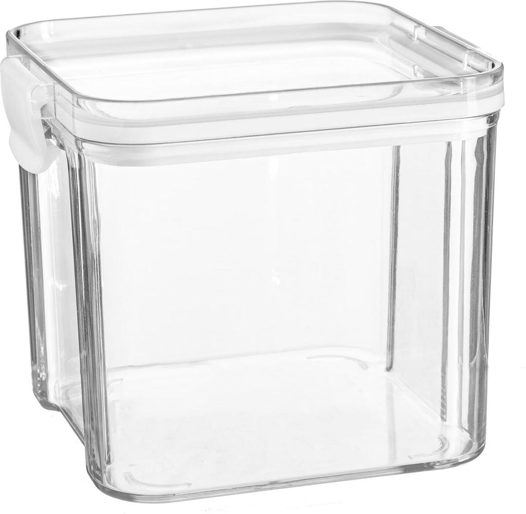Argon Ta Lebensmittelaufbewahrungsbehälter - PlastikkÃ1/4che Pantry Organizer Jar - luftdichter Clip-Deckel - 700ml - Weiß