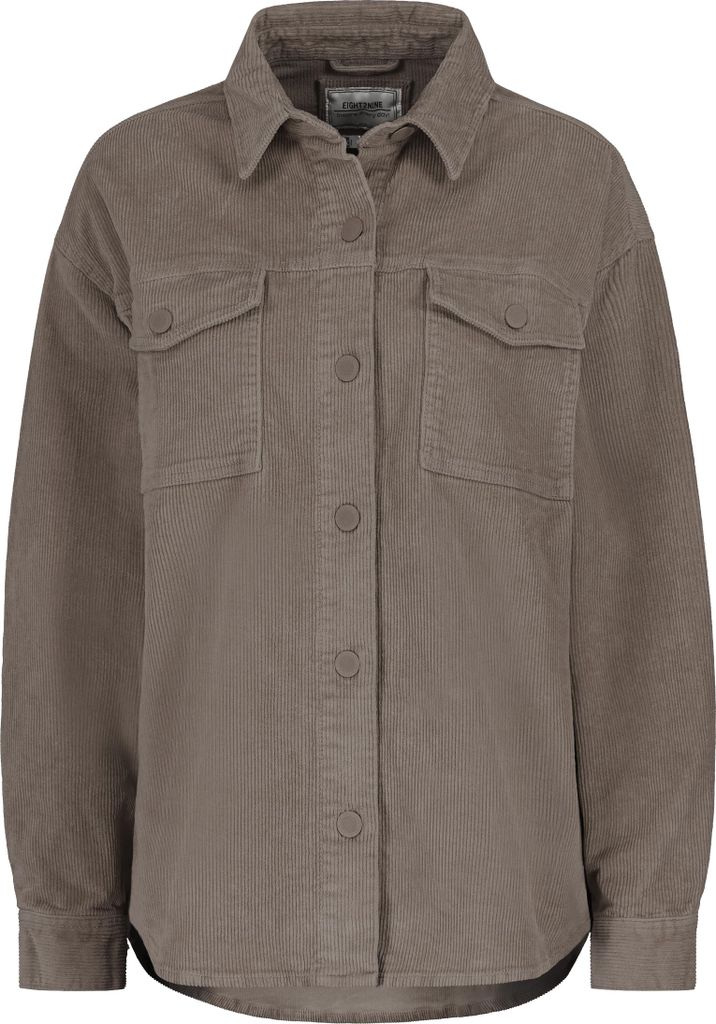 Eight2Nine Klassisches Cord-Hemd im modernen Design mit Fronttaschen Größe: S