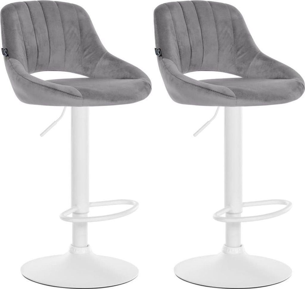 2-teiliges Set aus Samt-Barhockern – Moderner Stil – Bequeme Sitzposition