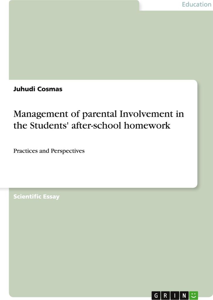 Management of parental Involvement in the Students' after-school homework