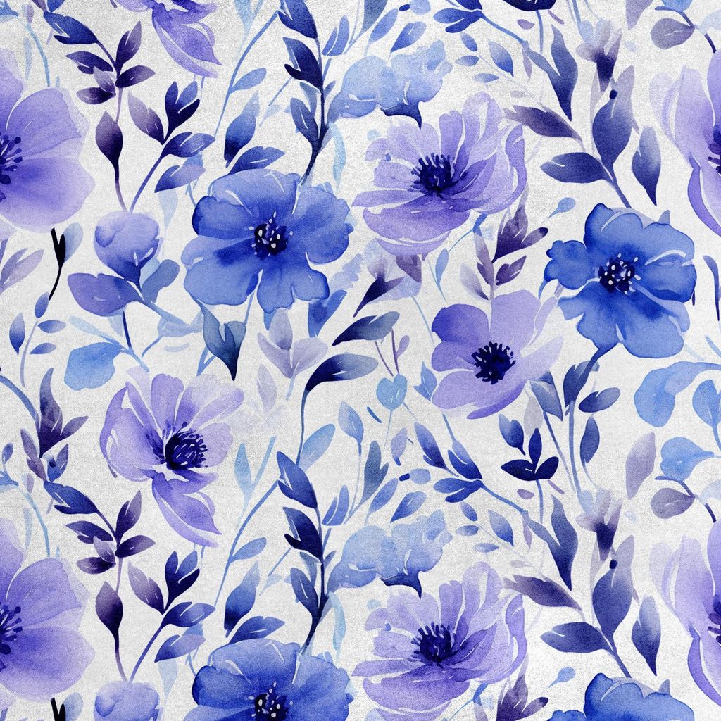 Royal Samt Stoff Polyester Zum Nähen - Motiv Blumen - RDX2489