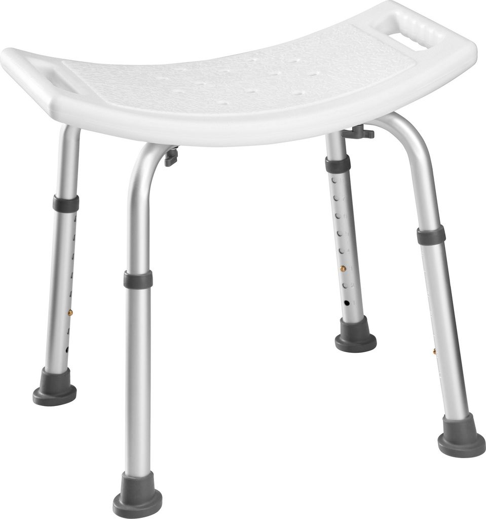 Tectake Duschhocker rechteckig, 51x39x(43-60,5) cm, Produktbild 
