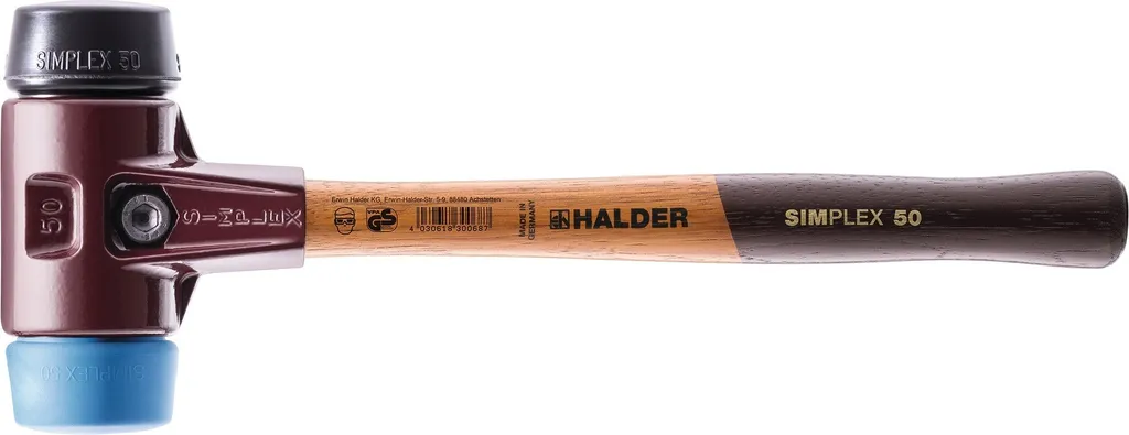 Mazzuola Halder SIMPLEX 40mm - Martello Anti-Graffio per Piastrelle