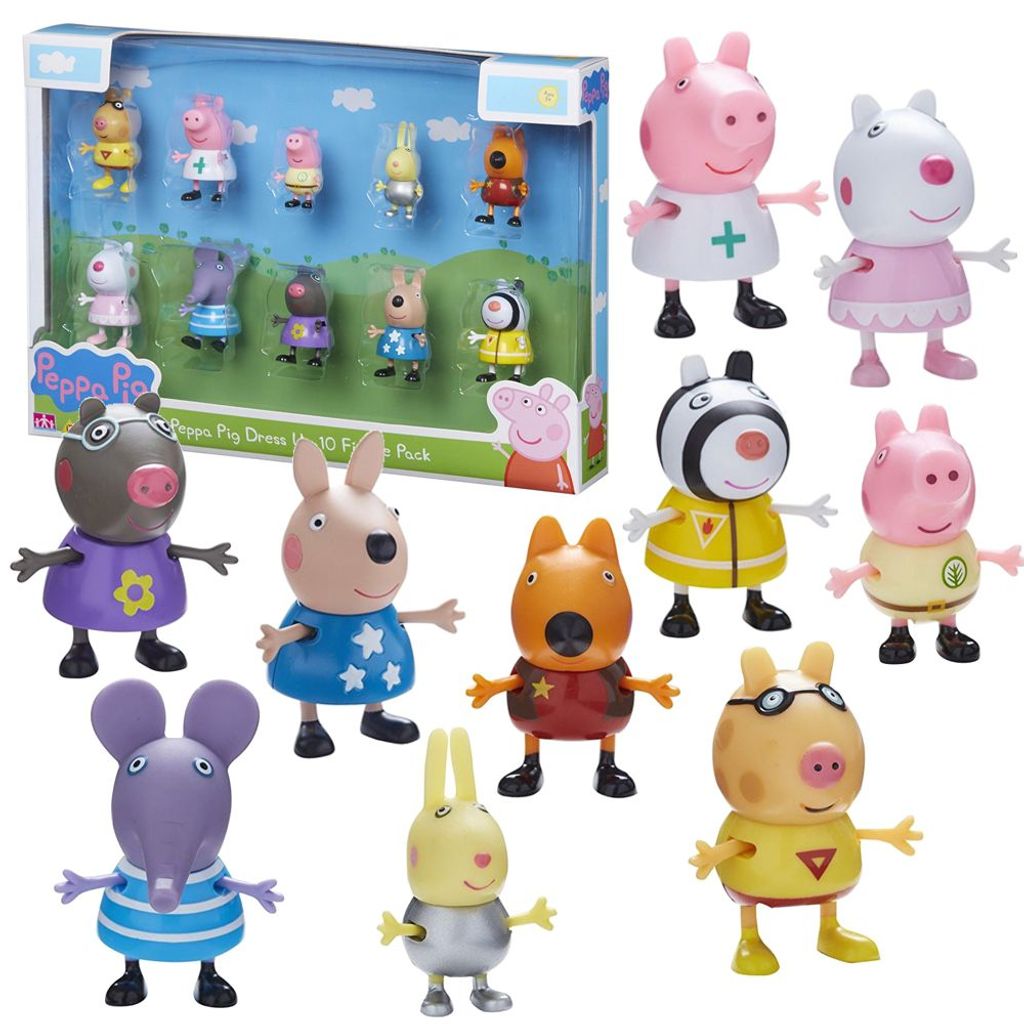 Peppa Wutz Spielfiguren 4 Figuren Pack Spielzeug Kinder Set Familie Pig B-WARE 