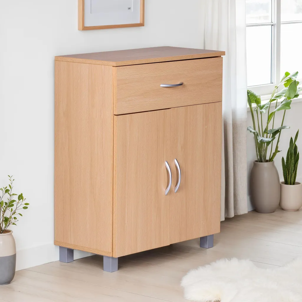 Petite armoire d'entrée hêtre : gagnez de la place et rangez tout enfin
