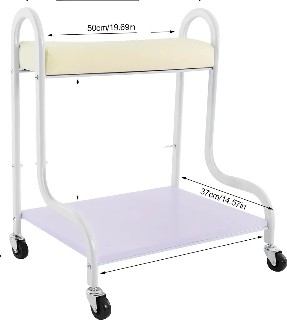Chariot mobile pour bain de pieds idéal pour pédicure et détente spa