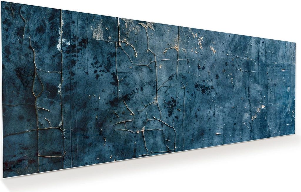 Glasbild 150x60cm in XXL für Wohnzimmer, Schlafzimmer Motiv Verwitterte Wand