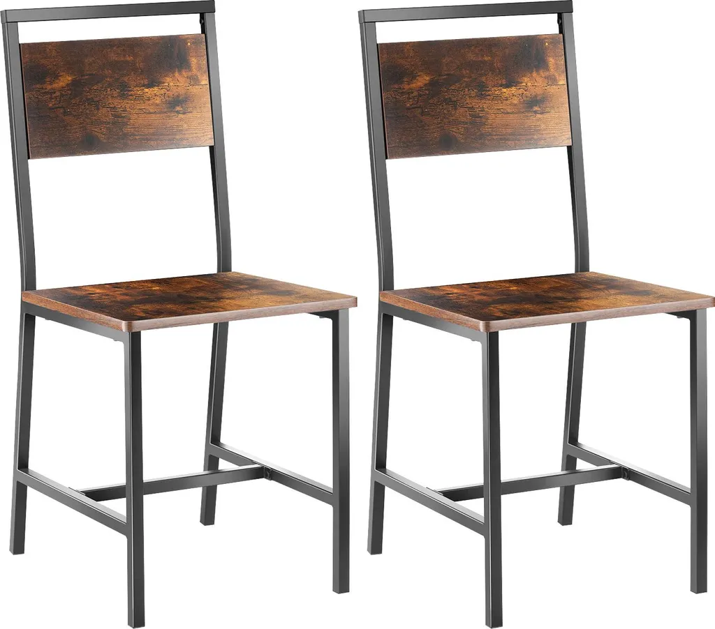 Chaise de Salle à Manger Gain de Place Style Rustique Lot de 2 VEVOR