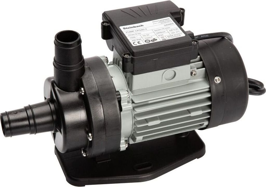 A product shot of a Steinbach filter pump on a white background.