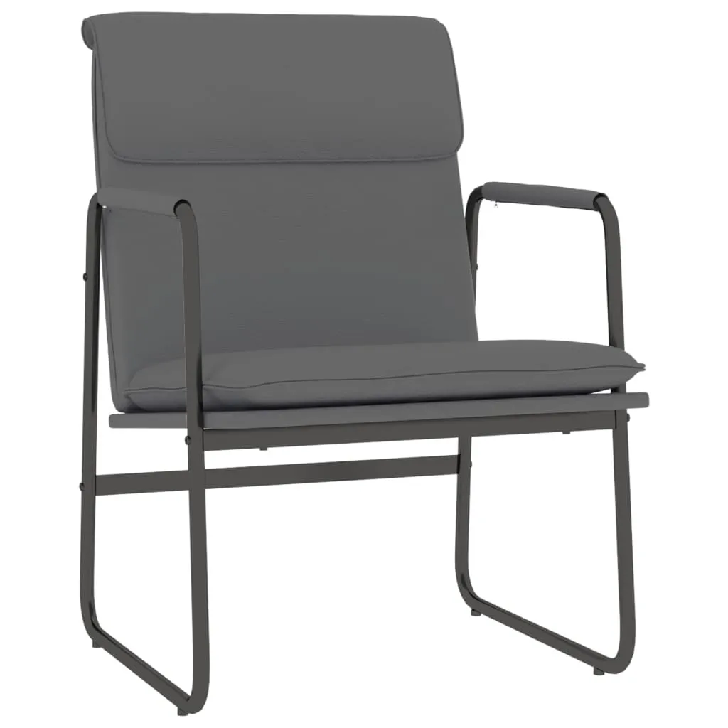 Poltroncina Design Grigia 55x64x80 cm Similpelle - Arredo Moderno