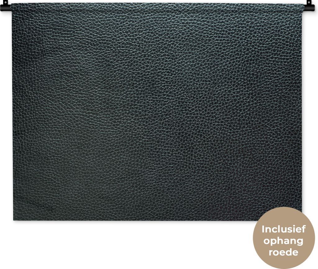MuchoWow Wandteppich Wandbehang Leder - Textur - Schwarz - Grün - Hell 90x67.5 cm Tapisserie Dekoration Wandtuch - Fototeppich - Wand-Skulpturen
