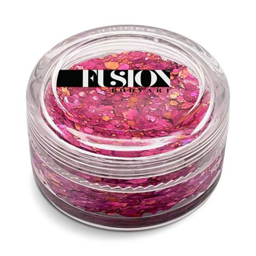Fusion Bodyart Glittercreme rosa Rosen