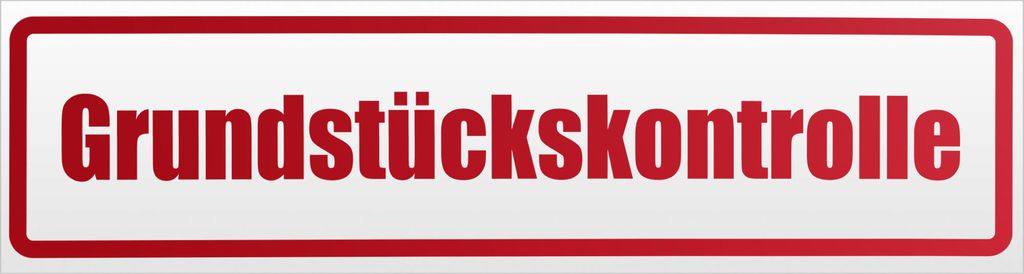 Kiwistar Grundstückskontrolle Magnetschild Schild magnetisch - 45cm Rot - reflektierend - Magnetfolie für Auto PKW Kfz