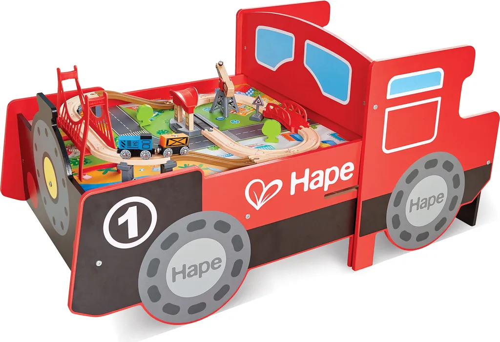 Table de Circuit de Course pour Enfant Hape Rouge - Idée Cadeau 2 Ans
